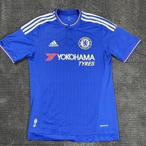 Adidas Mens S Chelsea FC Soccer Jersey  Blue Yokohama Tyres Home Shirt Climacool